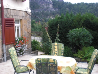 Terrasse Blick zur Bastei